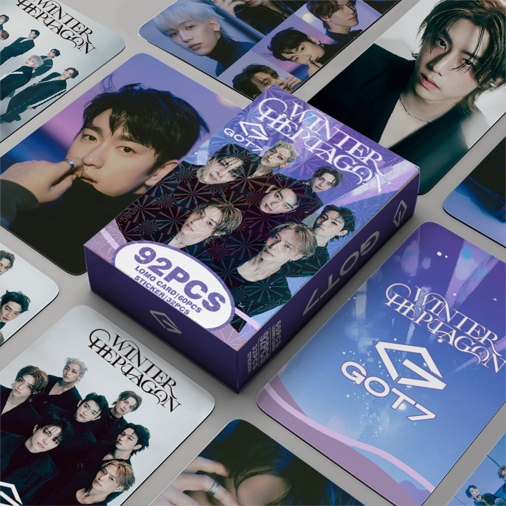 Got7 WINTER HEPTAGON Photocard CTO7 การ์ด Lomo พร้อมสติ๊กเกอร์