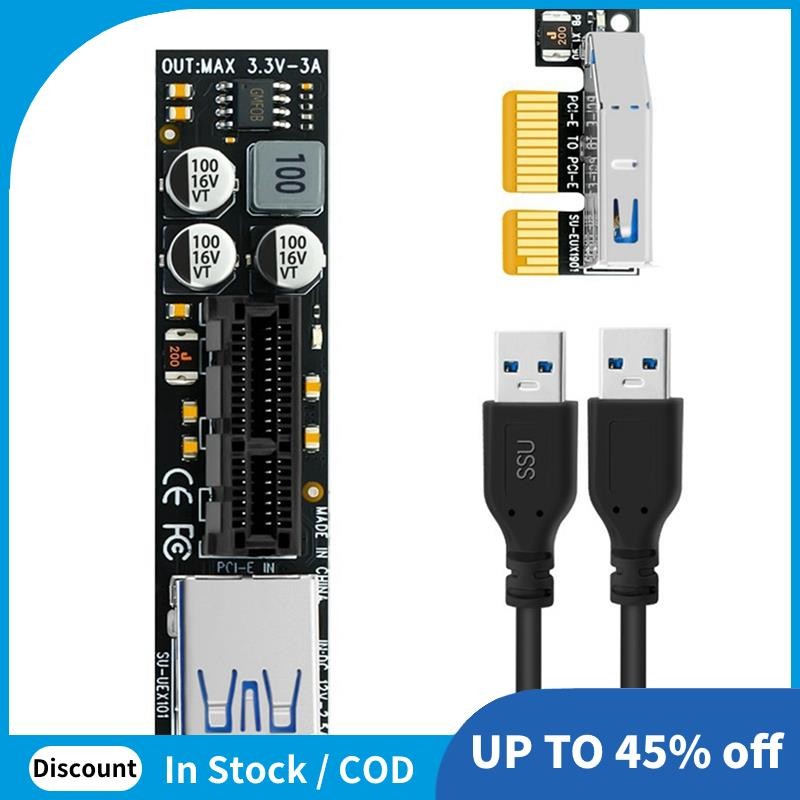 เพิ่มบนการ์ด PCI-E Riser PCI-Express X1 ถึง X4 PCI E Riser การ์ดขยายอะ ...