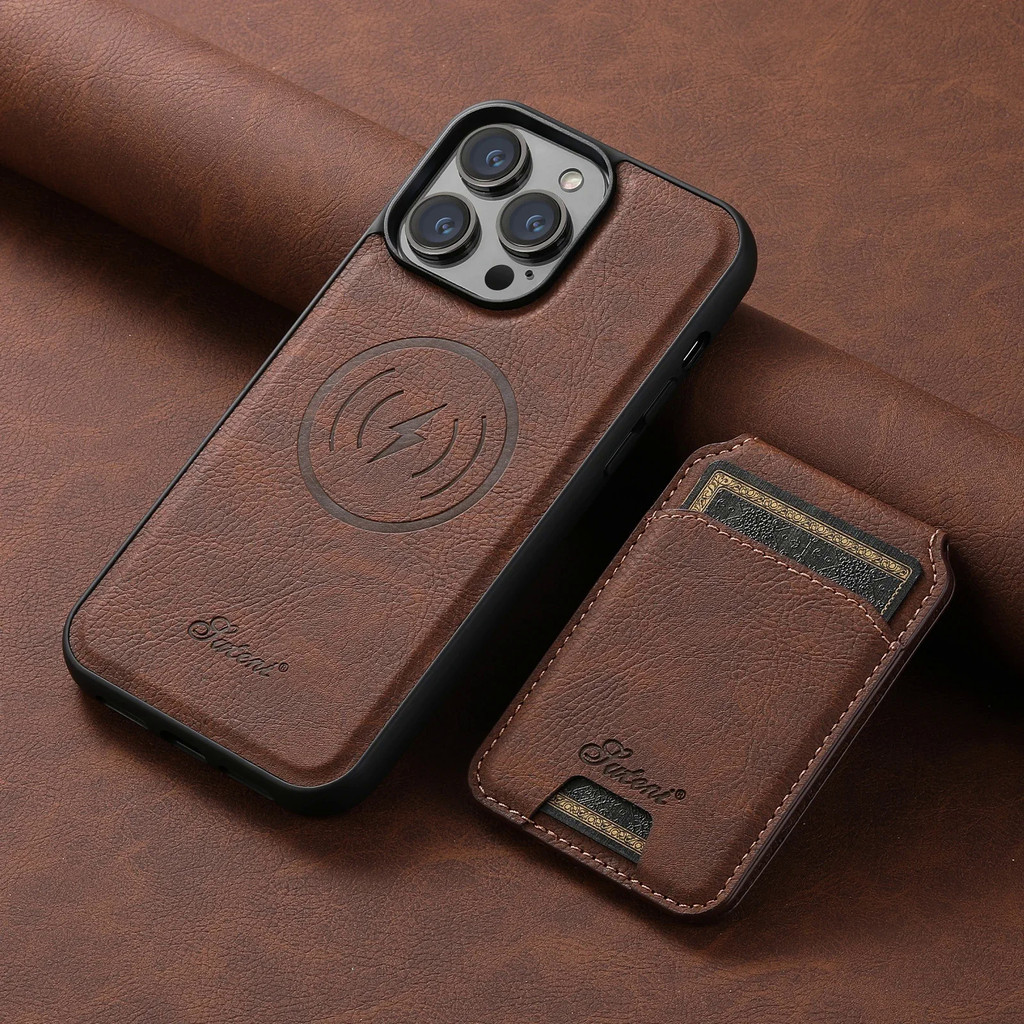 Super Magsafe Wallet Phone Case สําหรับ Iphone 12 13 14 15 Pro Max Plus ...
