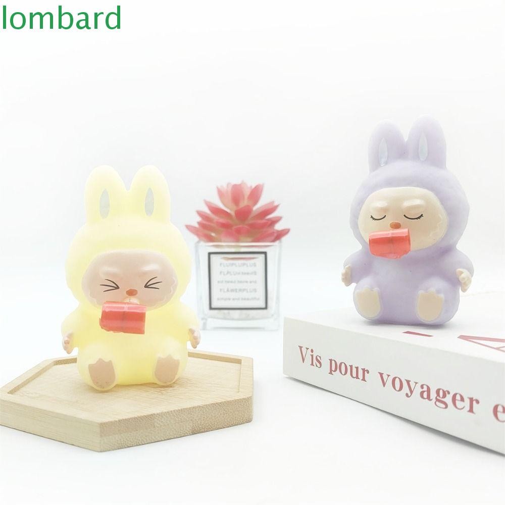 Lombard 4pcs Labubu กดลิ้น Spit ของเล่น, Figur เสียง Labubu บีบของเล่น ...