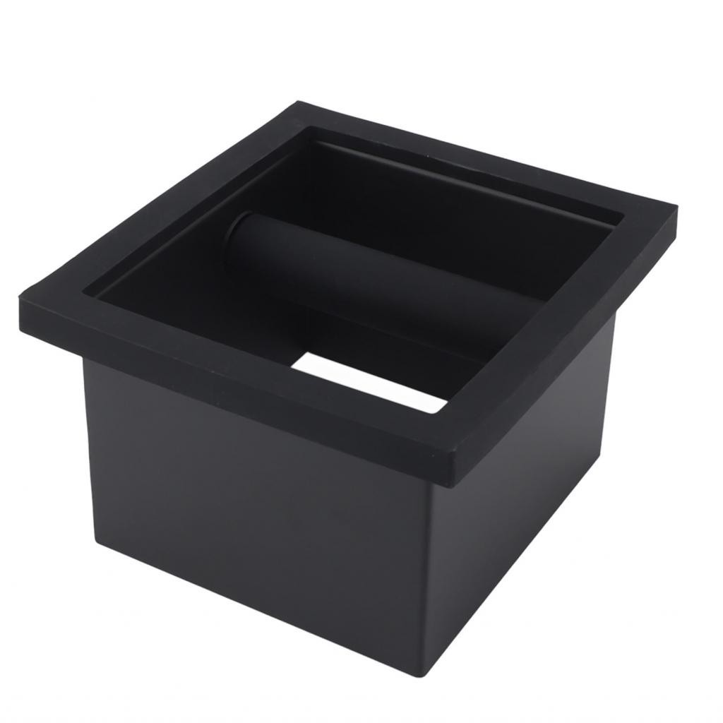 Rectangle Coffee Knock Box Bottomless Embedded Rubber Steel Disposal