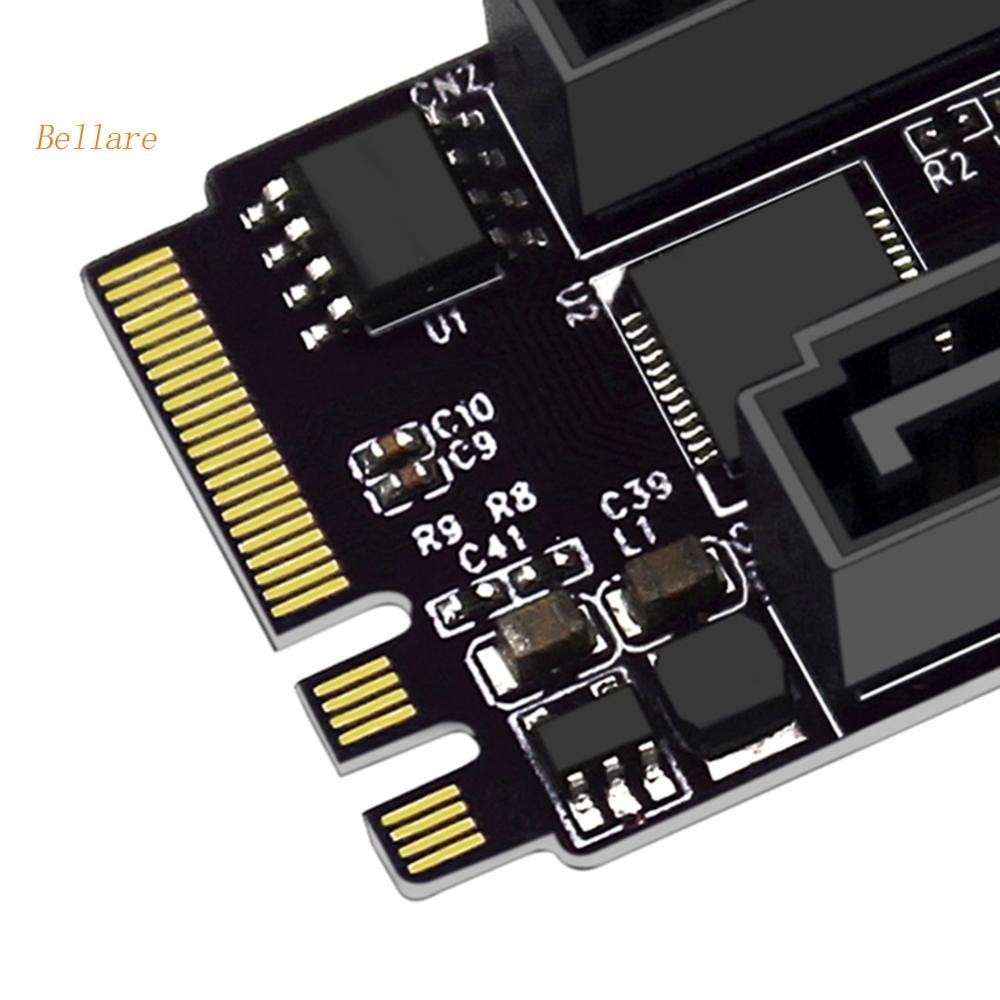 การ์ดอะแดปเตอร์ M.2 A + E Key เป็น 2 พอร์ต SATA3.0 สําหรับคอมพิวเตอร์ ...