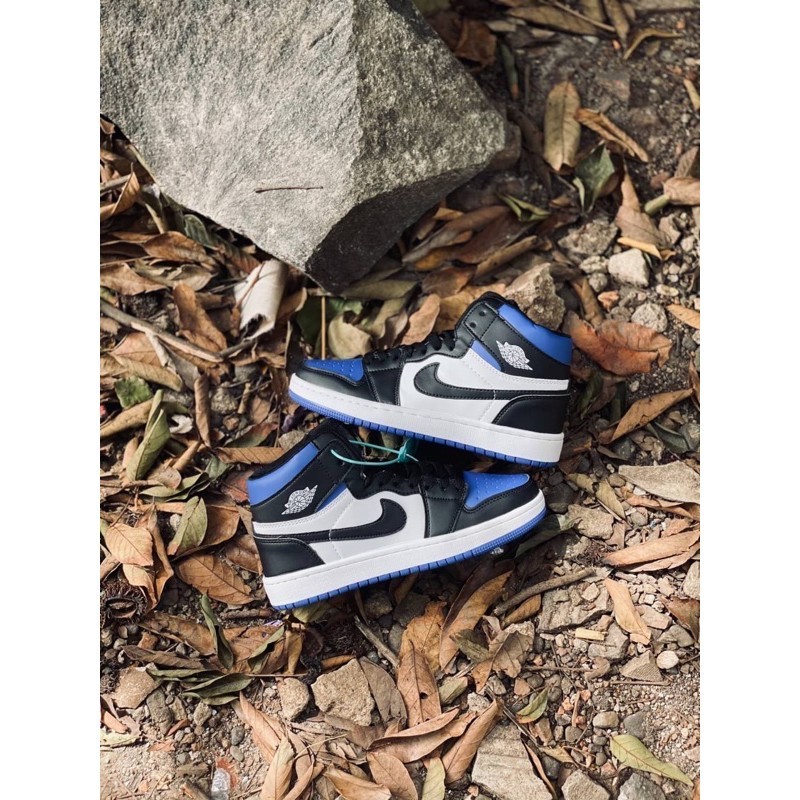 N*ke Air Jordan 1 สีดำ สีน้ำเงิน นำเข้า แฟชั่น | Shopee Thailand