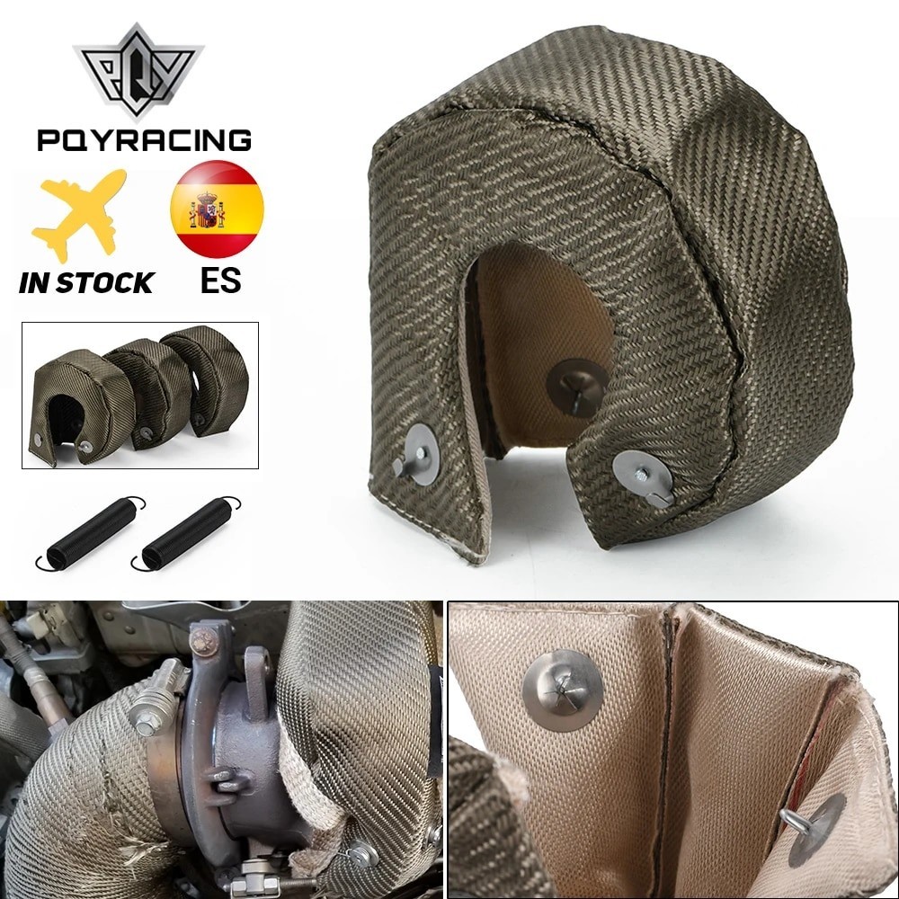 ZHSYMX T3 Black Turbo Blanket Turbocharger Heat Shield Fit T3 GT25