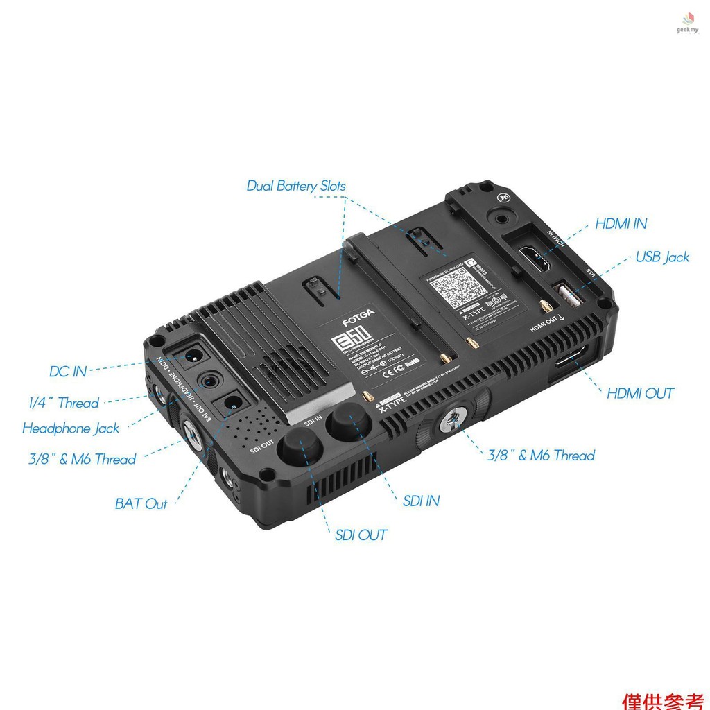 Fotga E50S 4K On-กล้อง Field Monitor 5 นิ้ว Touch หน้าจอ IPS 2500nits ...