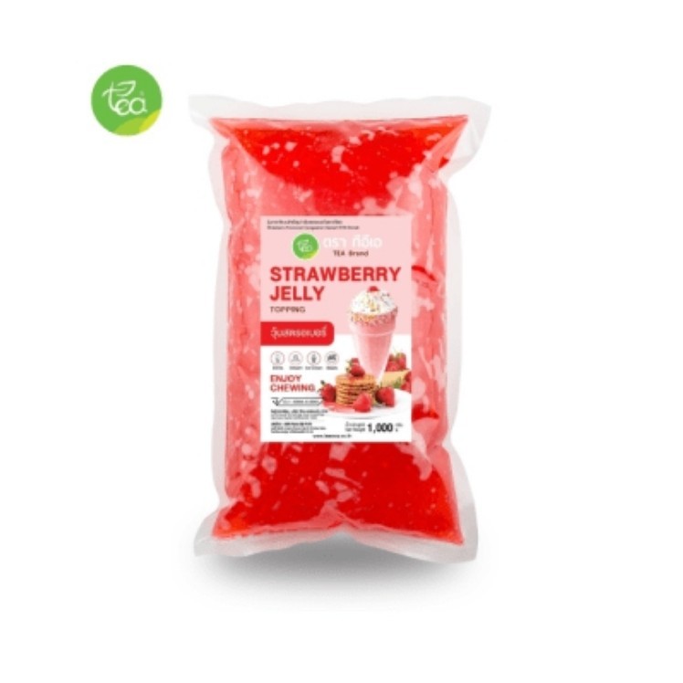 วุ้นสตอเบอร์รี่ ตราทีอีเอ 1กก./ชิ้น รหัสสินค้า 37262 Strawberry jelly