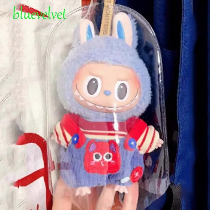 Bluevelvet Labubu ตุ๊กตากระเป๋าเดินยาวพร้อมกระเป๋าโชว์ Keychian Labubu ...