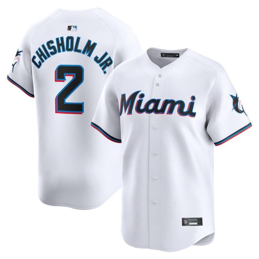 เสื้อคาร์ดิแกนเบสบอล Miami Marlins Jazz Chisholm Jr Home Jersey 23 2025