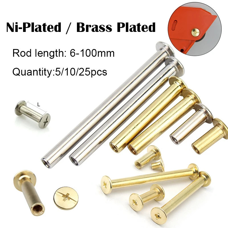 5/10/25pcs 5100mm CU Binding Chicago Screw Post for Album Scrapbook