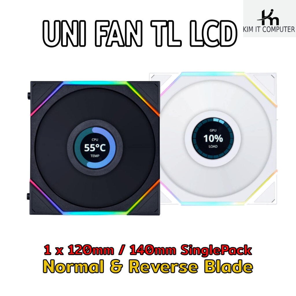 Lian Li UniFan TL LCD 120/140 1x120/140mm Normal / Reverse Lian Li UniFan TL LCD 120/140 1x120/140mm Normal / Reverse