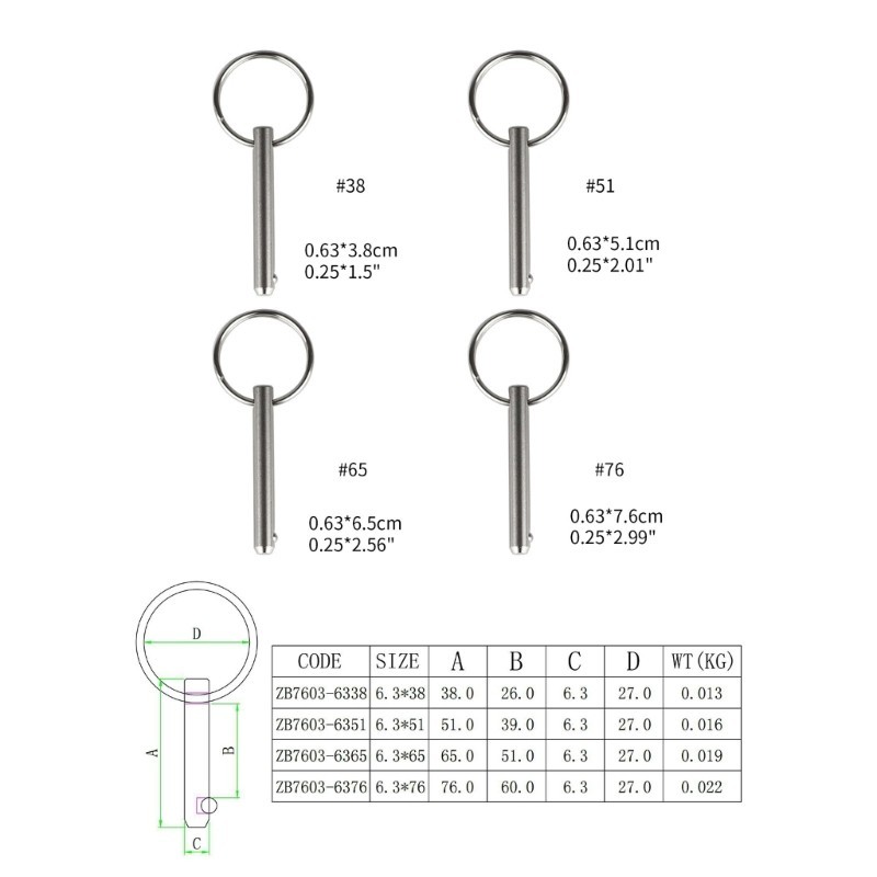 Livi Marine เกรด 316 สแตนเลส Quick Release ล็อค Pin สําหรับ Motorhome ...
