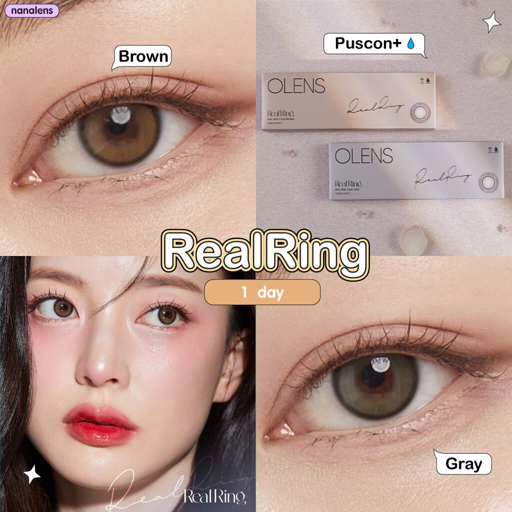 Olens รุ่น Real Ring 1 Day คอนแทคเลนส์รายวัน 10 คู่ (20p) | Shopee Thailand