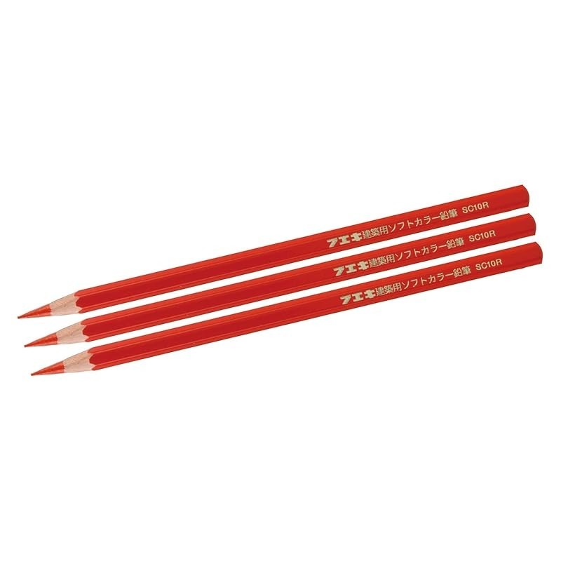 Fueki Fuichi Architectural Soft Color Pencil Red 3-Pack SC10-3R ...