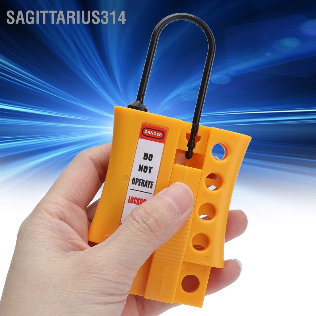 Sagittarius314 Hasp Tagout Stop Lockout ไนลอน ABS 4 รูฉนวน Loto ล็อค ...