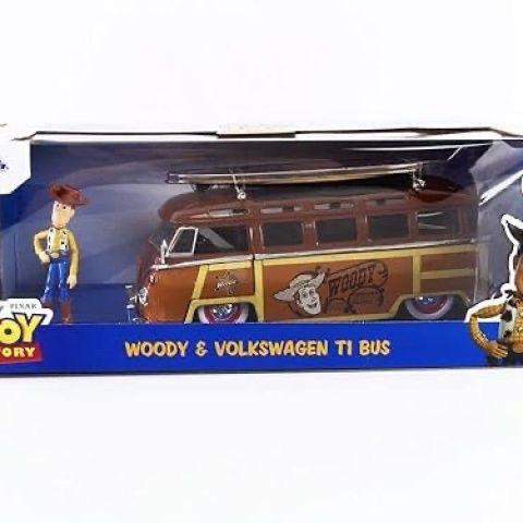 Jiada 1/24 Toy Story Woody Volkswagen Bus Set Car No Original Factory