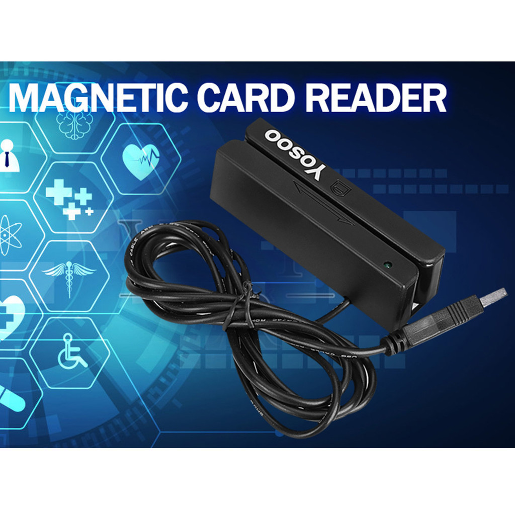 SN5 USB MSR90 3 แทร็กเครื่องอ่านบัตรเครดิตแถบแม่เหล็ก Hi-Co | Shopee ...
