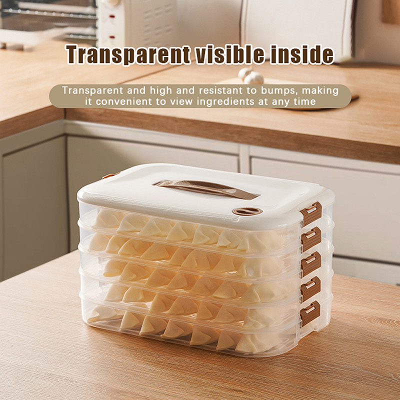 [PE] Multilayer Dumpling Box อาหารในครัวเรือนไข่กล่องแช่แข็ง Wonton ...