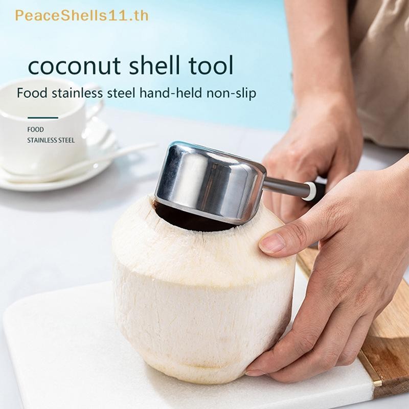 Peaceshells 1 PC ทนทานมะพร้าวเปิดเครื่องมือสแตนเลสมะพร้าวเปิด Hole ...