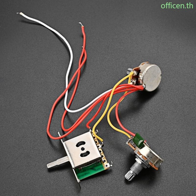 Electric Guitar Wiring Harness Kit 3 Way Toggle 1 Volume 1 Tone 500K Pots - Foto 12