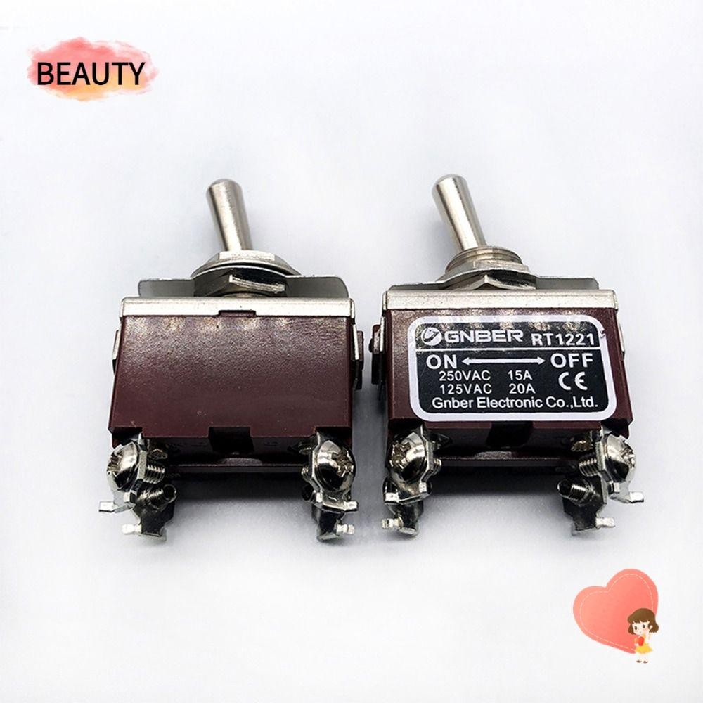 Beauty สวิตช์โยกพลาสติก 2 ตําแหน่ง 250V 15A DPST ON Mini RT1221 ทนทาน ...