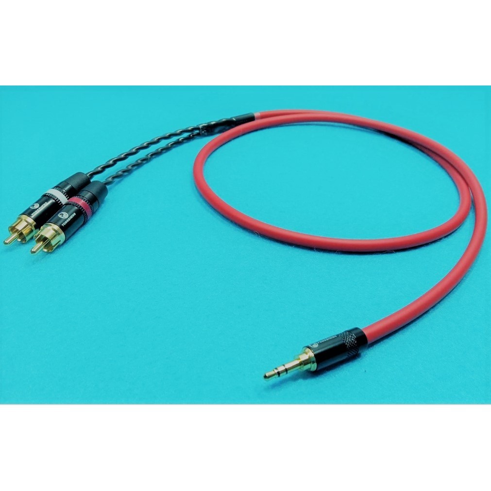 thumbnail image 2 of Ghentaudio A09 1ft RCA To RCA Stereo Audio Cable – Pair (2pcs) Canare L-4E6S, Gold Plated 2 of 5