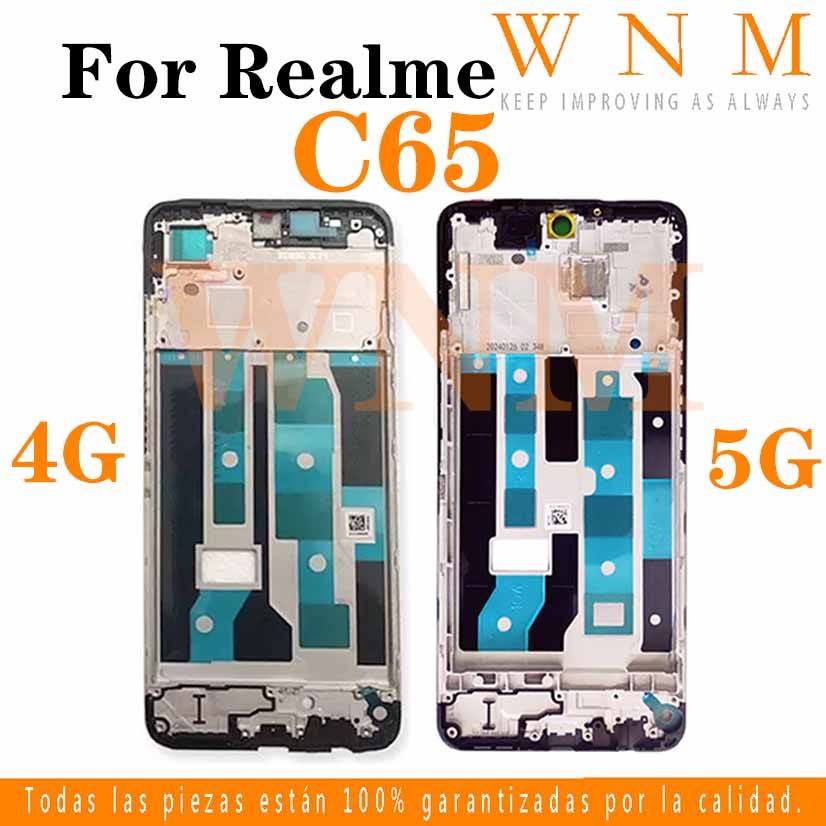 กรอบกลางสําหรับ OPPO Realme C65 4G 5G RMX3997 LCD กรอบกลางฝาครอบแผ่น ...