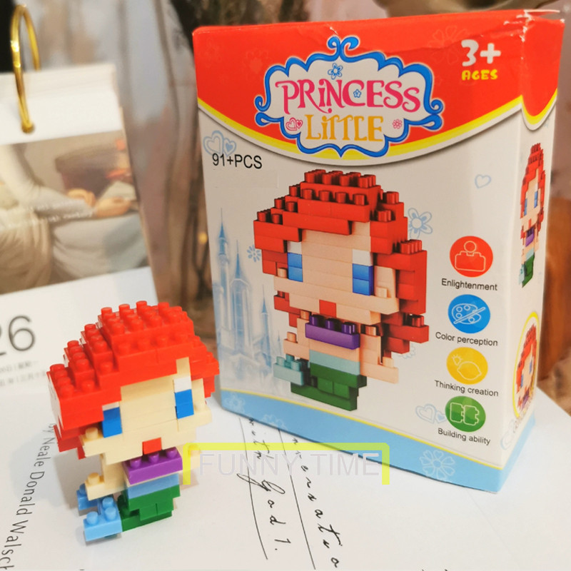 ⭐จัดส ่ งภายใน 24 ชม⭐Nano Block Princess Series Building Block Ariel ...