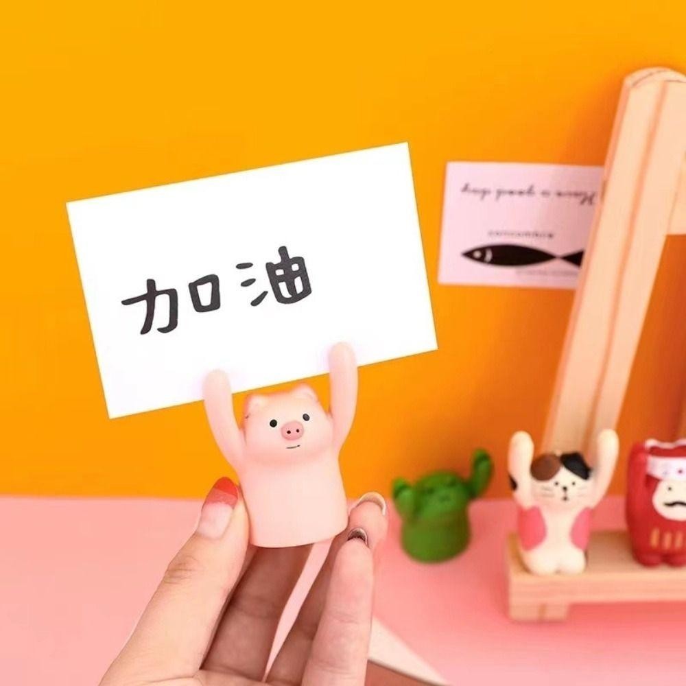 NEXUSG Hand Raising Card Clip, รูปภาพเรซิ่น Desktop Memo Clip Holder ...