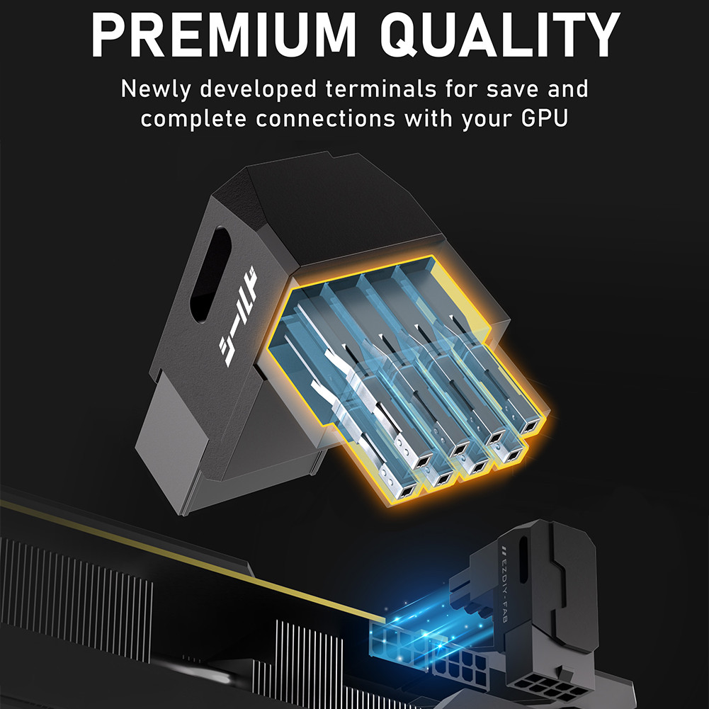 ~ 8-pin PCIe GPU ตัวเชื่อมต่อพวงมาลัยพลังงานกราฟิกการ์ดอะแดปเตอร์เชื่อม ...
