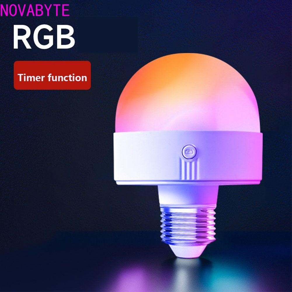Novabyte หลอดไฟ RGB, USB ชาร์จด้วยหลอดไฟฉุกเฉินระยะไกล, Creative 5W ฐาน ...