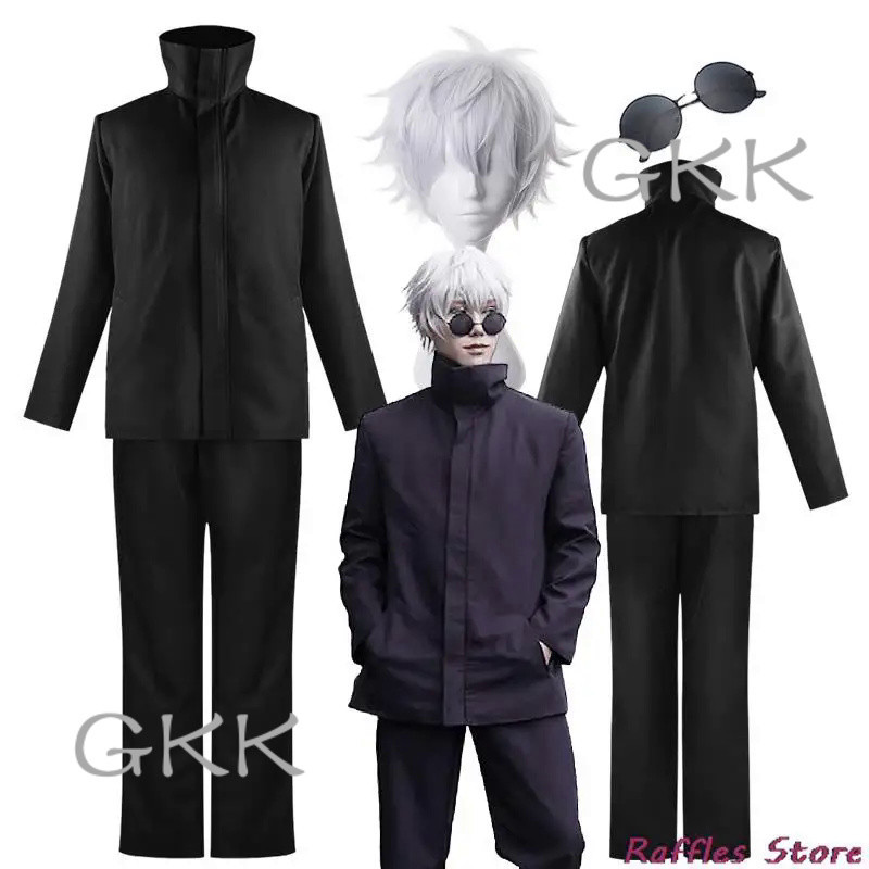 GK Anime Jujutsu Kaisen Gojo Satoru Cosplay Costume Uniform Gojo Satoru ...
