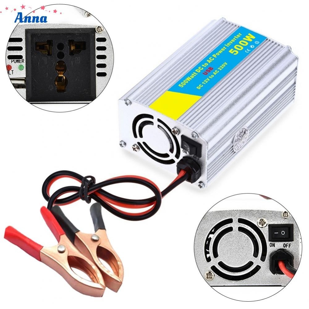 【Anna】500W Power Inverter DC 12V To AC 220V Car Inverter for Inductive ...