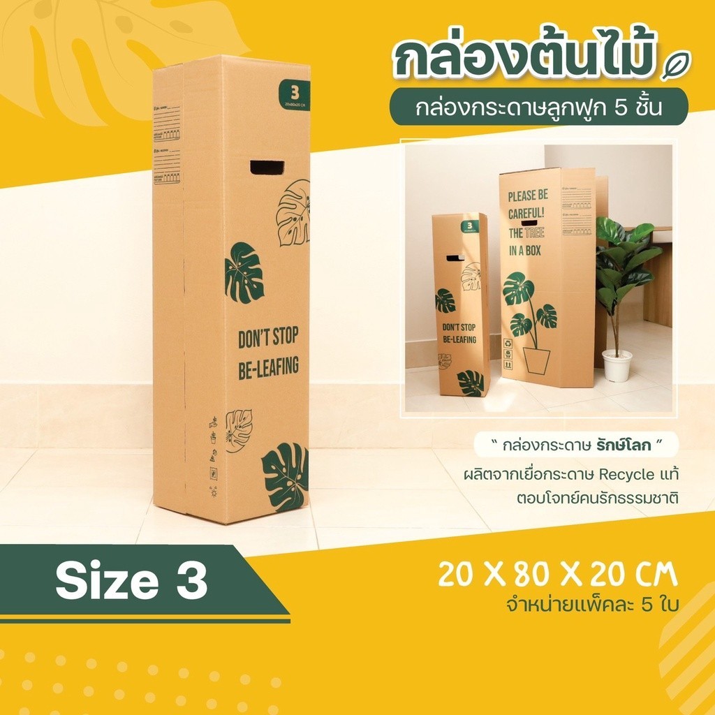 --ร้านpigboxอู๊ดๆ-- กล่องต้นไม้ เบอร์ 3 [1 แพ๊ค 5 ใบ] ส่งด่วน | Shopee ...