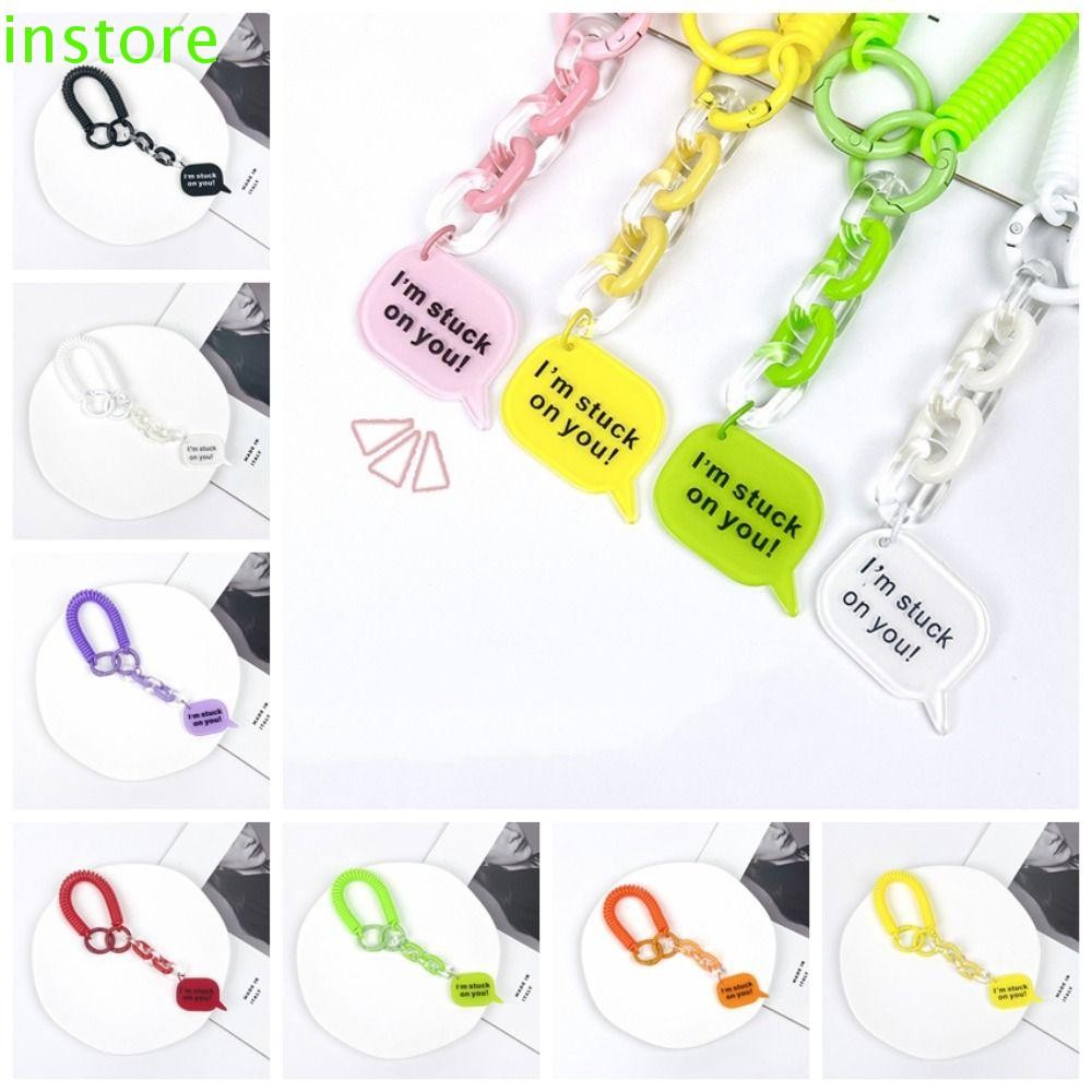 Instore Coil Springs พวงกุญแจ, โลหะ Clasp Retractable Springs พวงกุญแจ ...