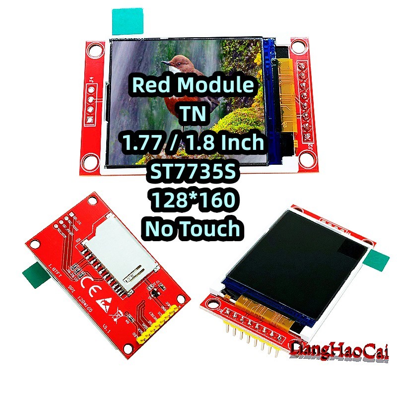 Red Module 1.77 Inch TFT Color Display No Touch ST7735S SPI Serial port ...