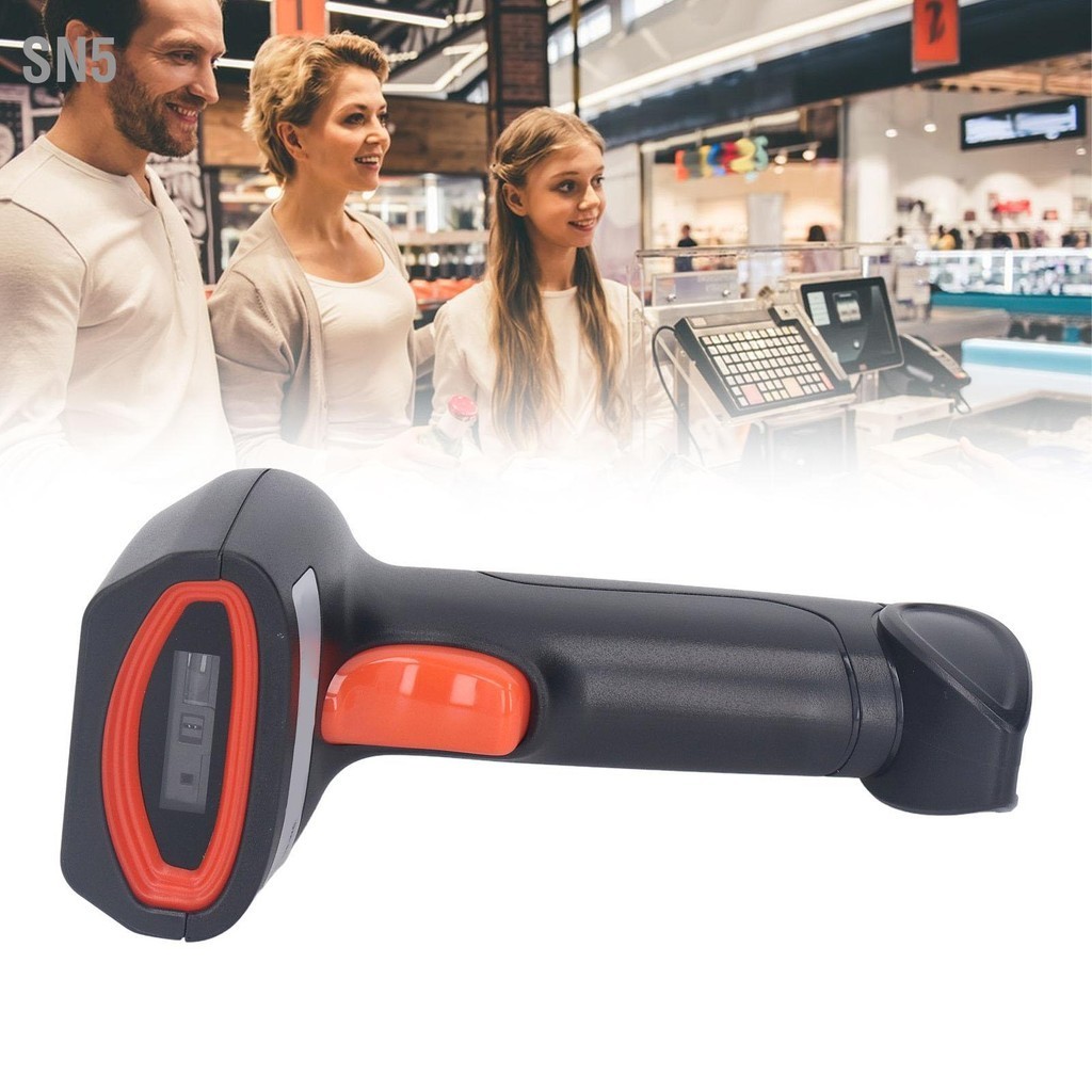 SN5 1D Barcode Scanner 2.4G ไร้สายสีแดง Reader สีแดงมือถือ CCD การสแกน ...
