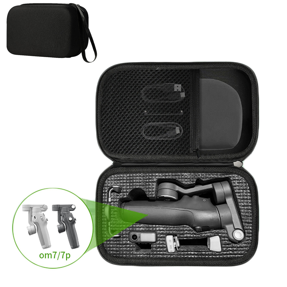 FPVtosky Osmo Mobile 7P Case, Nylon Draagbare Opslag Schoudertas voor DJI Osmo Mobile 7 pro Gimbal Stabilizer Accessoires, Zwart [Alleen Hoes