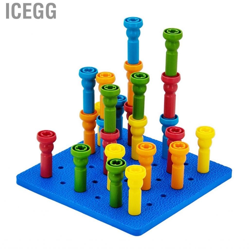 Icegg Play Brainy Peg Toy Set 6 Holes Plastic Material Board Toys
