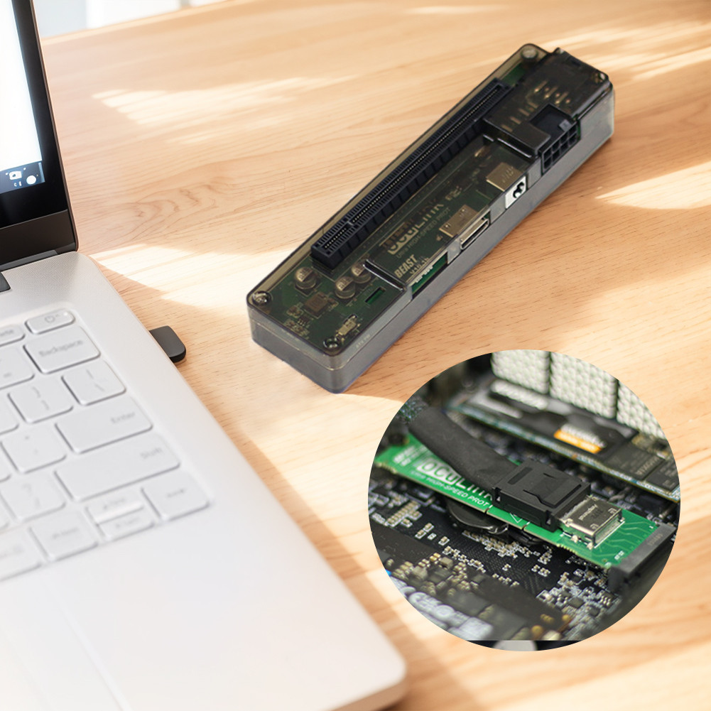 Exp GDC OCuLink GPU Dock PCIe 4.0 x4 32 Gbps พร้อมคีย์ M.2 M เป็น ...
