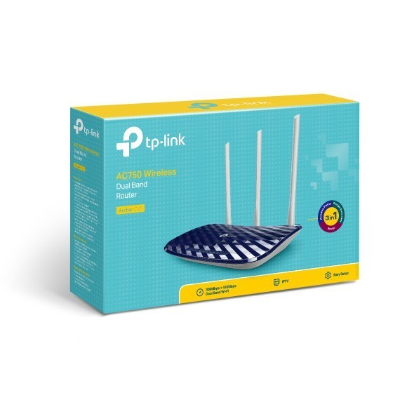 TP-LINK AC750 Dual Band Wireless Archer C20 (LT) (NWW-000447)เครื่อง ...