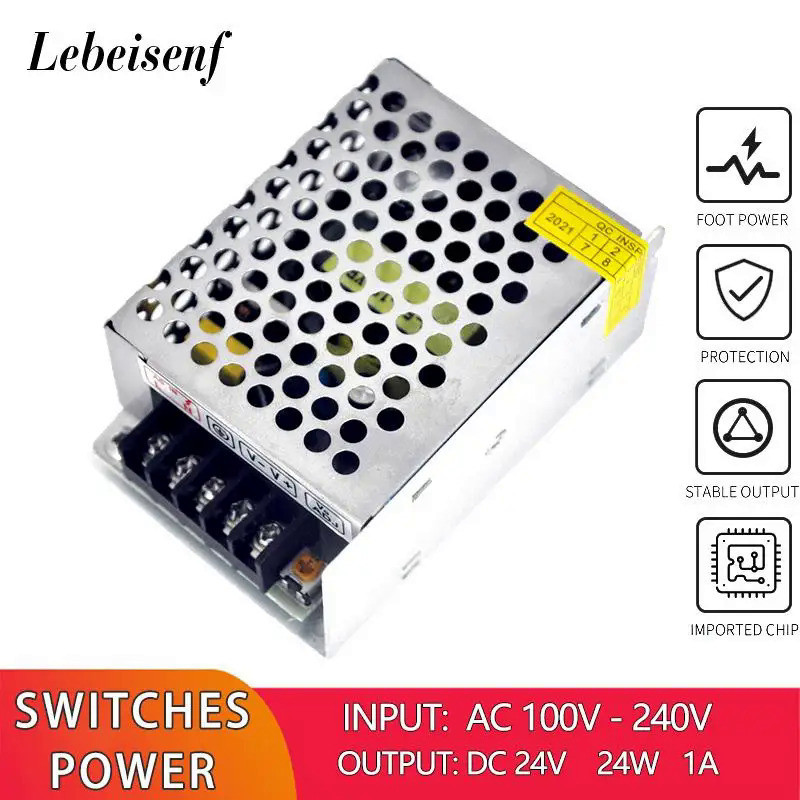 Ac เป็น DC 24V 24W 1A Switching Power Supply Converter 100-240V AC อิน ...
