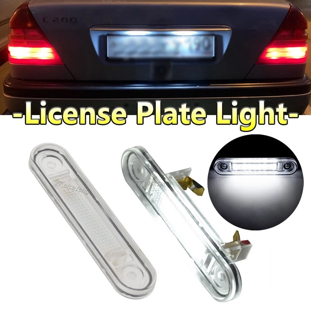 BENZ ไฟส่องป้ายทะเบียน license plate light W202 C220 C180 แคนบัส LED ป้ายทะเบียนรถ (2 ชิ้น) ไฟ