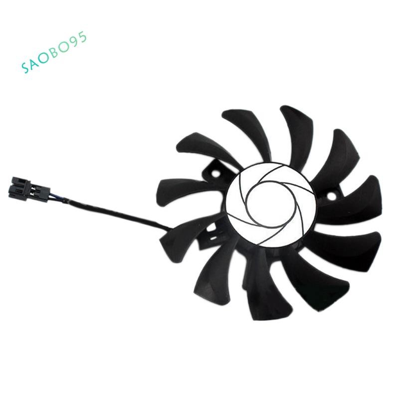 Ventilateur GPU Zeafree 75mm Pour MSI GTX 1050Ti - Double Ventilateur Refroidissement Carte Graphique