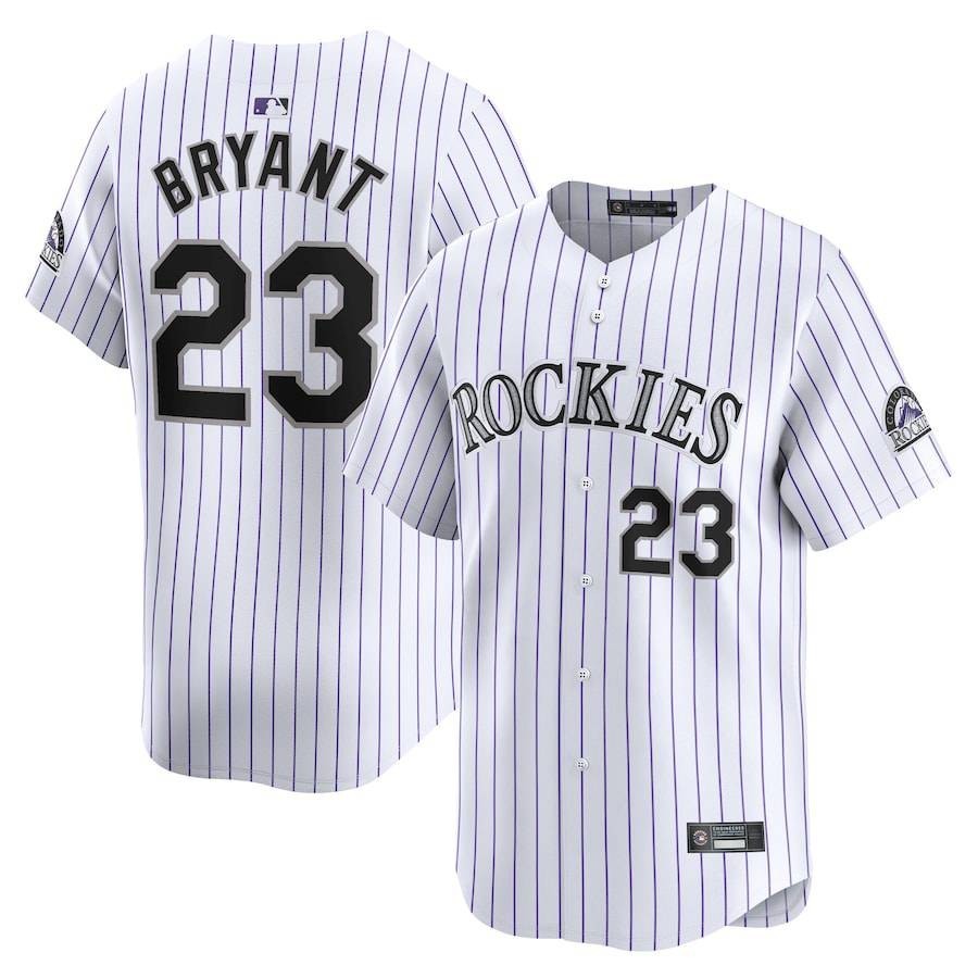 เสื้อคาร์ดิแกนเบสบอล QY 20242025 MLB Colorado Rockies Kris Bryant Home
