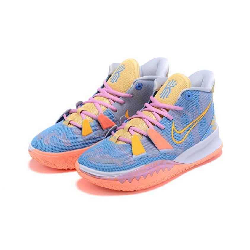Nike Ready Stock NK Kyrie 7 Irving 7 7th Generation Sports Basketball Shoes Painter Blue Pink