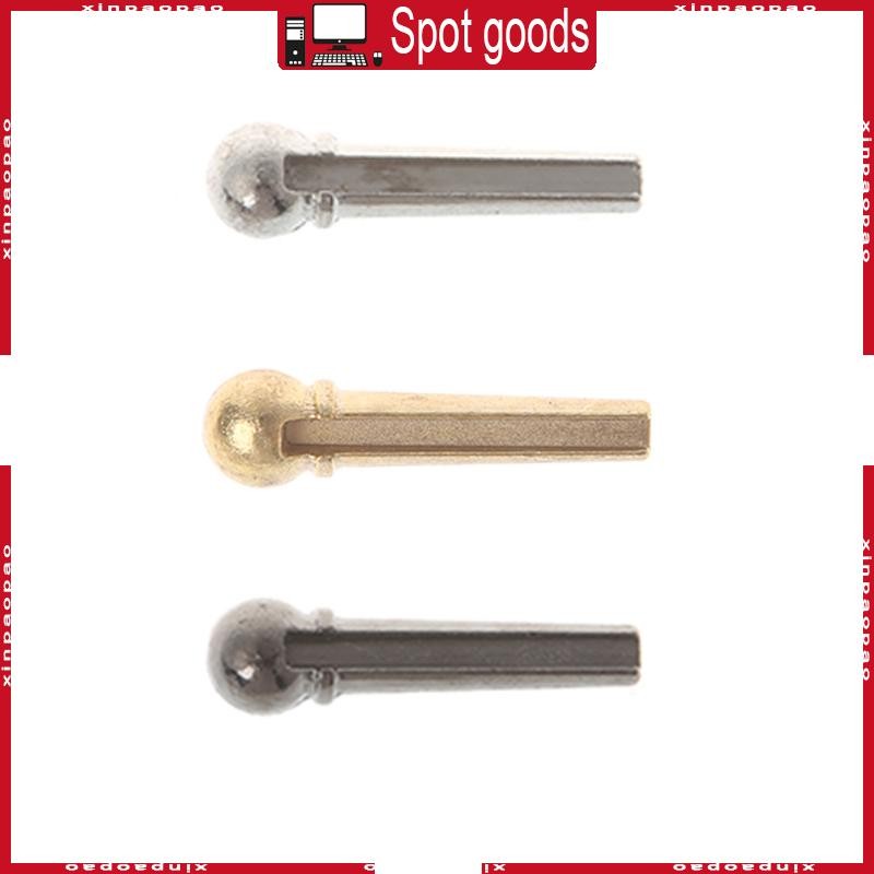 Xi 6 ชิ้นทองเหลืองกีตาร์สะพาน Pins End Pin สําหรับพื้นบ้านอะคูสติก ...