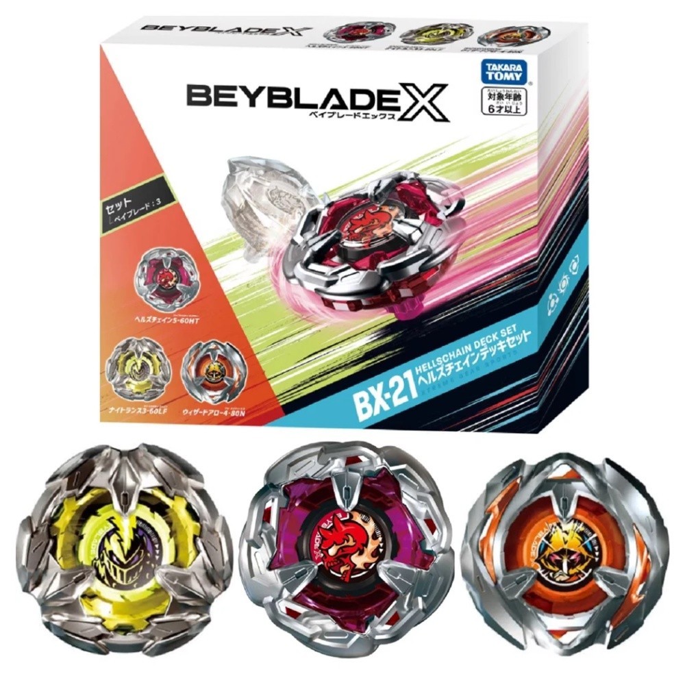 Taraka Tomy Beyblade X BX-21 Hellz Chain Deck Set | 2023 New Series ...