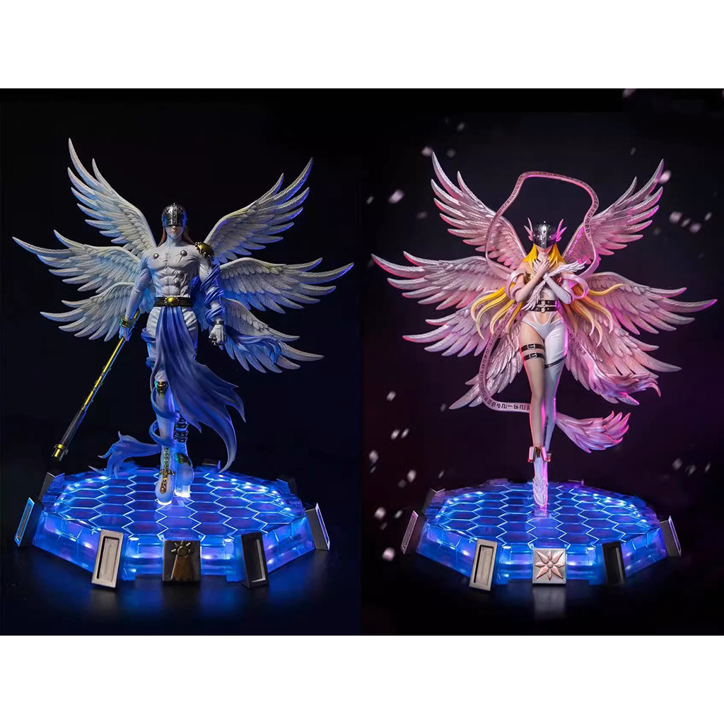 อะนิเมะ Digimon Adventure Angemon Angewomon Holy Angemon รูปปั้นตัวเลข ...