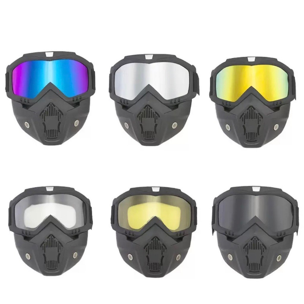 Driving mask หน้ากากหมวกกันน็อค แว่นวิบาก ใส่กันลม กันแดด ใส่ตัดหญ้า ...