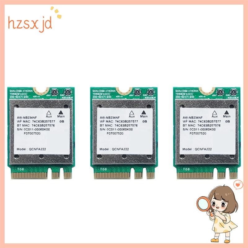 Qcnfa222 AW-NB234NF 802.11A/B/G/N การ์ด WiFi บลูทูธไร้สาย 2.4GHz 5GHz ...